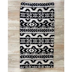 b&w aztec skirt